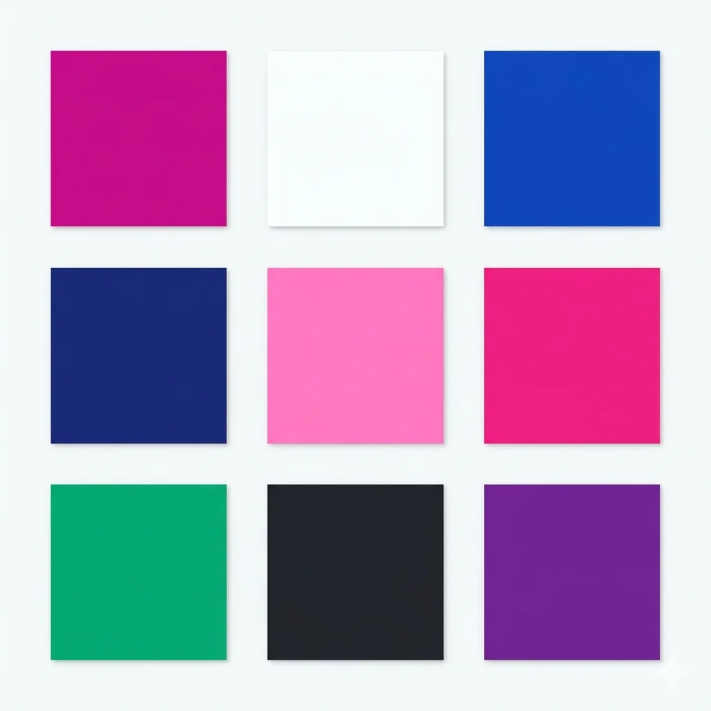True Winter (Cool Winter) color palette swatches for seasonal color analysis, featuring cobalt blue and magenta.